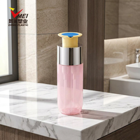 Bouteille en plastique PET à deux compartiments de 500 ml avec couvercle à vis, impression personnalisée pour le stockage de shampoing et de gel douche