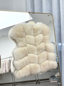 Nouveau femmes coréen INS Style véritable luxe fourrure de renard gilet manteau haut de gamme mode épais <span class=keywords><strong>Trench</strong></span> Long - Product Image 2