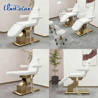Table de soin électrique moderne pliable, réglable en hauteur, motorisée et inclinable, durable, pour salon, spa, soins du visage et des cils