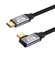 Câble de charge rapide PD 100W 5A Type C USB 3.1 Gen 2 Mâle vers Femelle, rallonge coudée à 90°, câbles de données USB C 10 Gbit/s