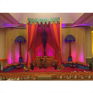 Exclusive Arabian Theme Mehndi Night Decor Asian <b>Wedding</b> Mehndi Event Decoration <b>Props</b> Mehndi Stage Decor with Colorful Canopy - Product Image 1
