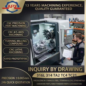 Services de fraisage CNC 5 axes haute précision sur mesure OEM pour toutes les industries : acier, laiton, titane, pièces de fraisage personnalisées, robotique - Product Image 1