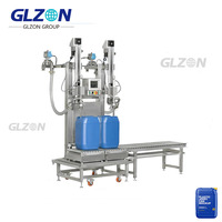 Machine de remplissage de liquides entièrement automatique à commande servo |   Ligne de remplissage et de bouchage de bidons de 5L à 25L pour huiles comestibles et végétales