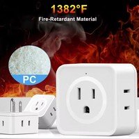 DIHAO Multiprise 5 Voies, Extension de Prise Murale, Petit Répartiteur de Prise Électrique pour Voyage, Maison, Bureau, Dortoir