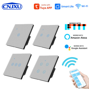 מתג קיר חכם בית חכם טויה WiFi מתגי תאורה לוח מגע שלט רחוק זכוכית קיר מתגים חשמליים חכמים - Product Image 4