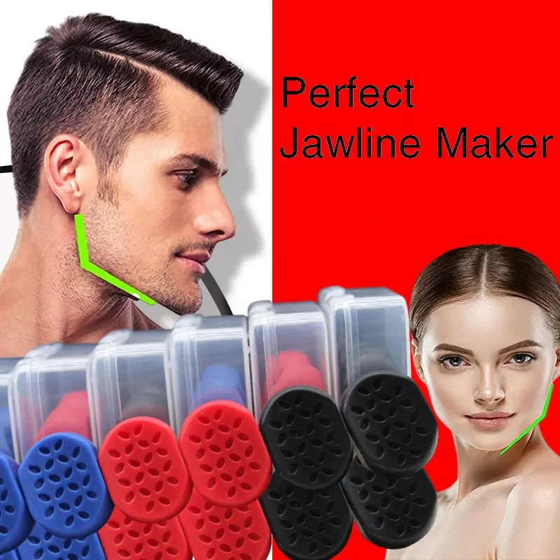 Double Chin Reducer Neck Trainer Jawline Shaper Jawline ball Slim Tone Your Face High-Quality Silicone Jawline Exerciser Ball