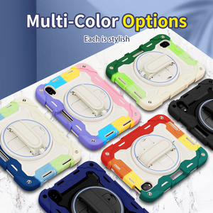 Cho <span class=keywords><strong>iPad</strong></span> <span class=keywords><strong>Mini</strong></span> 6 7 thân thiện với trẻ em đầy màu sắc Silicone 3in1 PC bảo vệ chống sốc với Bracket Tablet trường hợp và bìa - Product Image 6