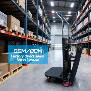 Chariot de manutention électrique pliable portable robuste en métal avec roues étoiles pour le transport d'objets lourds sur les escaliers - Product Image 4