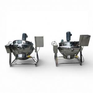 Marmite de cuisson industrielle basculante en acier inoxydable à double enveloppe 50 L avec pompe pour boulangerie, moulin à farine et transformation alimentaire - Product Image 5