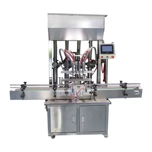 Automatic Liquid Filling Machine 4 Heads With Conveyor Belt For Perfume Filling Machine Water Filler