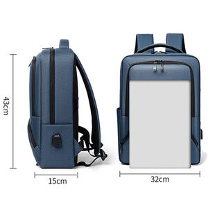 Mochila para Portátil Negra Impermeable Personalizada, Bolsas Escolares Oxford con Logotipo Personalizado, Mochila para Portátil Promocional con USB - Product Image 5