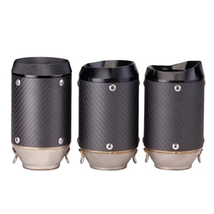 Tubo de Escape Corto de Fibra de Carbono Apto para Motocicletas Horizon y Kawasaki de Gran Cilindrada - Product Image 1