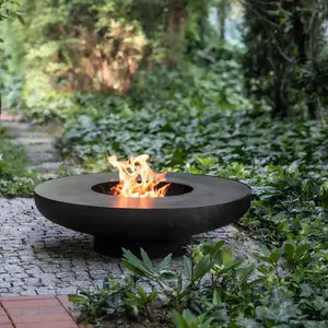 Kunden spezifische Metall feuerstelle mit Koch leiste Outdoor Camping Garten Holz verbrennung Stahl Feuerstelle Schüssel