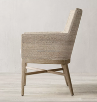 Meubles d'intérieur à cadre en bois haut de gamme chaise en herbe de mer durable et moderne