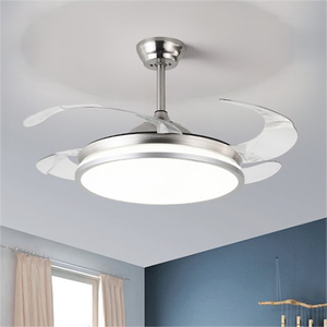 Vàng Bạc Lãng Mạn phòng ngủ phòng khách Đèn quạt hiện đại Nhà phòng khách phòng ăn LED quạt trần với ánh sáng - Product Image 1