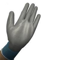 Gants de travail antistatiques réutilisables personnalisés ALLESD bleus en PU avec paume ergonomique, gants ESD
