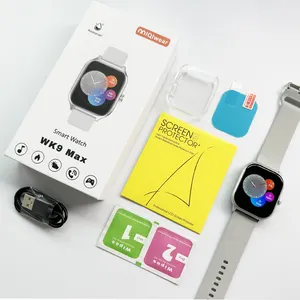 Jam tangan pintar WK9 MAX penjualan terlaris terbaru jam tangan persegi pemantauan kesehatan hidup perangkat dapat dipakai tahan air jam tangan pintar Game