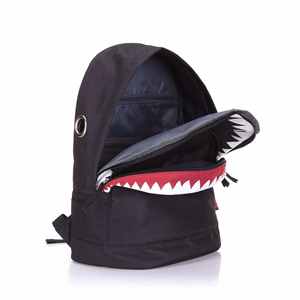 Zaino <span class=keywords><strong>da</strong></span> Uomo OEM con Design Squalo a Bocca Larga in Tela, Funzione USB per Ricarica Facile, Assorbimento Urti in PU per Viaggi e Scuola - Product Image 5