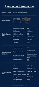 Projecteur portable Android 9 Pro 1080p avec Bluetooth et objectif à mise au point électrique - Product Image 6