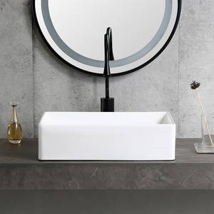 อ่าง<span class=keywords><strong>ล้าง</strong></span>จานเซรามิกแบบใหม่ สีดำ พร้อมที่ขัดผ้าในตัว แบบวางบนเคาน์เตอร์ - Product Image 5