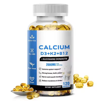 Cápsulas Blandas de Complejo de Vitaminas D3, K2 y B12 OEM, Suplemento para la Salud Ósea y Energía Natural