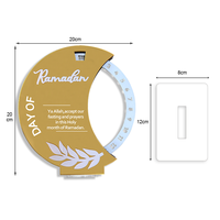 Islamic Home Countdown Dekor Geschenkset Hochzeit Wandbehang Zeichen mit gesegneten Halbmond für Eid Mubarak Ramadan Feier