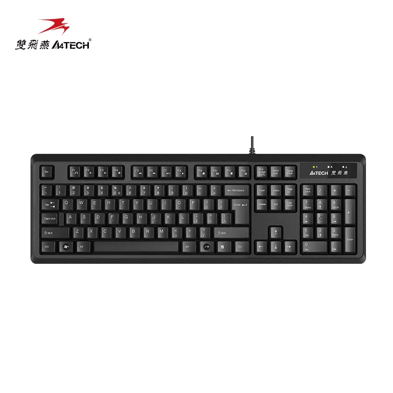 A4TECH KR-92 keyboard USB berkabel untuk desktop laptop eksternal kantor mengetik