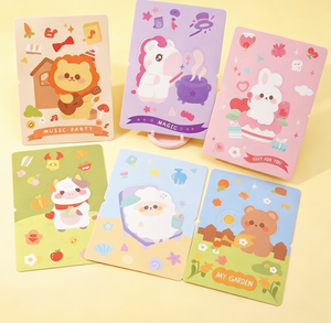 Cartes de vœux mignonnes en forme d'animaux de dessin animé de la série Healing style Ins, idéales <span class=keywords><strong>pour</strong></span> les décorations et les cadeaux de fête d'<span class=keywords><strong>anniversaire</strong></span> des enfants - Product Image 6