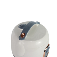 Mini-cuiseur à riz électrique 1,5 L avec écran LED numérique, fonction minuterie, revêtement antiadhésif, cuve carrée, tasse doseuse en plastique