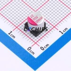 Condensador Sólido SMD SM226M050E0500, D6.3xL5mm (Capacitancia: 22uF) (Precisión: 20%) (Voltaje Nominal: 50V) - Product Image 1