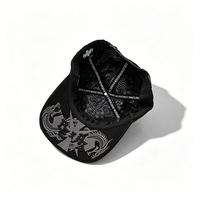 Casquette de baseball de luxe avec broderie 3D du logo, motif dragon chinois flamboyant, épingles métalliques en strass, en daim Shifu et coton, modèle Baez, avec ensemble de sac anti-poussière