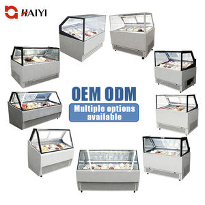 ตู้แช่ไอศกรีมแบบตั้งโต๊ะสำหรับร้านค้า ตู้แช่เจลาโต้แบบมีประตูกระจกสำหรับซูเปอร์มาร์เก็ต - Product Image 3