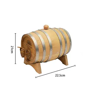 BSCI oak wood laser engrave logo wine barrel wood