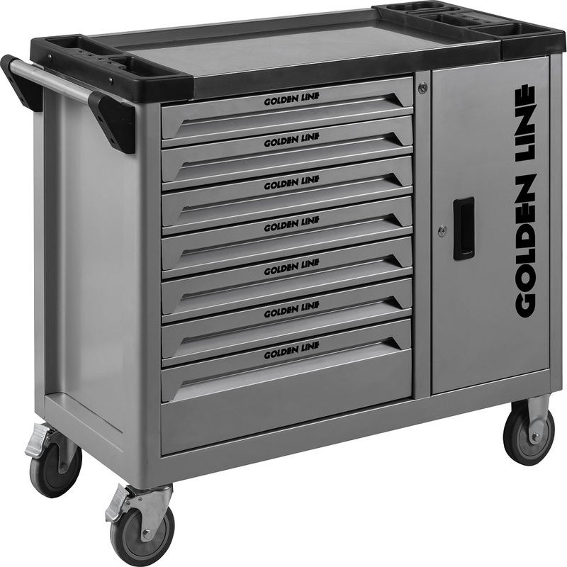 Tool Trolley with Collapsible Stainless Steel