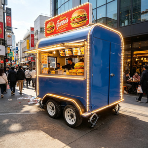 Remorque à hamburgers DOT, camion-équipage mobile, entièrement équipé, café, chariot de restauration moderne - Product Image 4