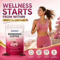Kopi Pelangsing Organik Berberine/Kunyit OEM/ODM Ausreson, Bubuk Instan, Suplemen Diet Metabolisme, Kopi Berberine