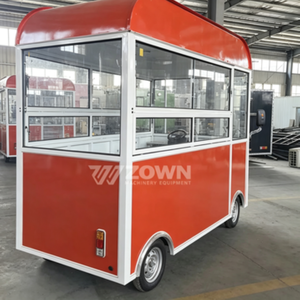 Remorque alimentaire mobile ZOWN résistante aux intempéries, chariot alimentaire durable en acier inoxydable avec comptoir de travail pour la vente de nourriture lors d'événements en plein air - Product Image 2