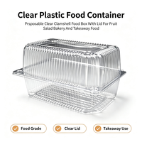Contenitore per Alimenti in Plastica Trasparente Personalizzabile con Logo, Scatola Usa e Getta per Frutta, Insalata, Prodotti da Forno, Sandwich e Cibo da Asporto