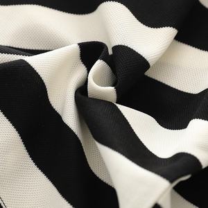 Conjunto de Ropa Casual de Algodón Estilo Coreano para Niños, Primavera-Otoño, Camiseta y Pantalones a Rayas Anchas Blancas y Negras, Importación Internacional - Product Image 4