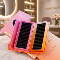 Extensions de cils en grappe de vison faites à la main de qualité supérieure, longueurs mixtes 10-18mm, effet éventail naturel, pour pose DIY, en fibres légères et douces