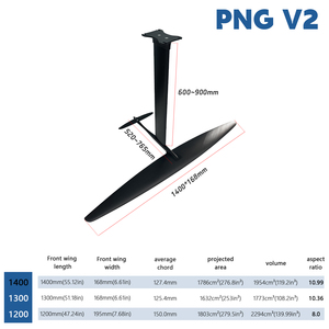 Axis Foils คาร์บอนไฟเบอร์ PNG V2 1400 ไฮโดรฟอยล์ วิงฟอยล์ SUP พรอนเซิร์ฟฟิง ลิฟท์ ลองกลิฟ  น้ำหนักเบา สำหรับกีฬาทางน้ำ 1400 - Product Image 3