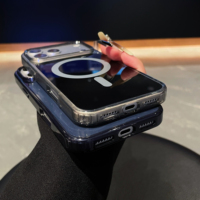 Nouvelle coque de téléphone portable magnétique mate givrée en TPU+PC avec chargement sans fil pour 17 16 15 Pro Max, antichoc, coussin d'air souple