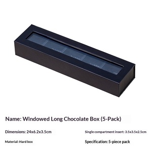 Boîte rigide rectangulaire à fenêtre à 5 compartiments en papier spécial, faite à la main, haut de gamme, pour la Saint-Valentin, emballage alimentaire <span class=keywords><strong>Ferrero</strong></span> <span class=keywords><strong>Rocher</strong></span> - Product Image 6