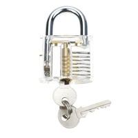 Couleurs personnalisées Serrure de pratique de serrurier Cadenas transparent coloré avec clé Déverrouiller la fonction antivol