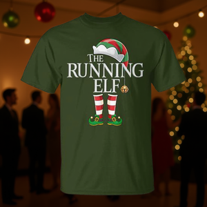 Camiseta navideña The Running Elf para fiestas navideñas - Product Image 3