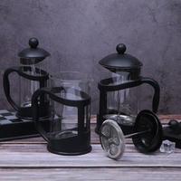 Cafetière à piston 1000 ml en verre borosilicate à double paroi résistant à la chaleur avec isolation thermique de 6 à 12 heures, design classique