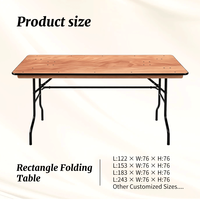 Table à manger rectangulaire en bois naturel, style moderne et simple, en contreplaqué, pour la maison, la salle à manger, le restaurant, le café