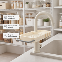 Organisateur de robinet de cuisine optimal, support pour éponge pour évier de cuisine et tuyau de salle de bain