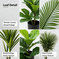 Grand Bonsaï Artificiel Nordique sur Pied en Plastique pour Décoration Intérieure/Extérieure – Plante Verte en Pot pour la Maison