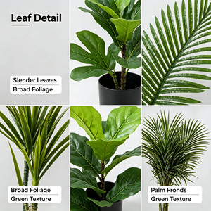 Grand Bonsaï Artificiel Nordique sur Pied en Plastique pour Décoration Intérieure/Extérieure – Plante Verte en Pot pour la Maison - Product Image 6